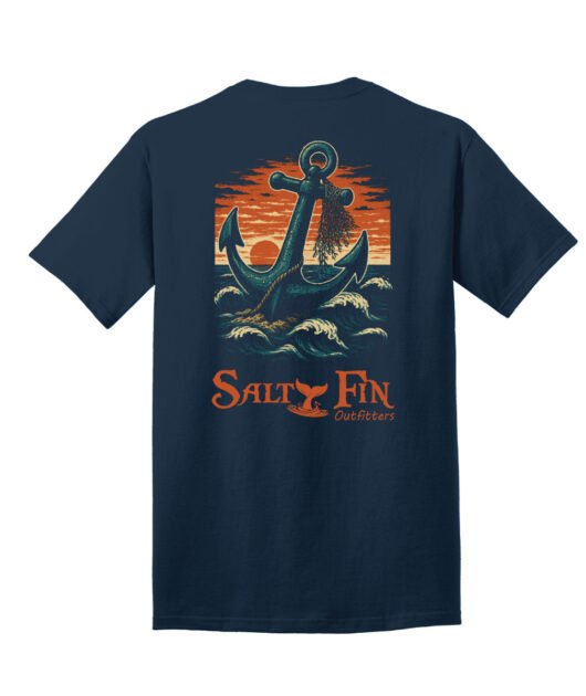 Anchor Sunset Navy